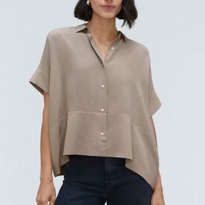 Everlane The Clean Silk Short-Sleeve Square Shirt